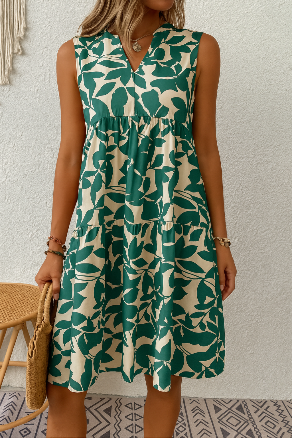 Kathy | Print V-Neck Dress