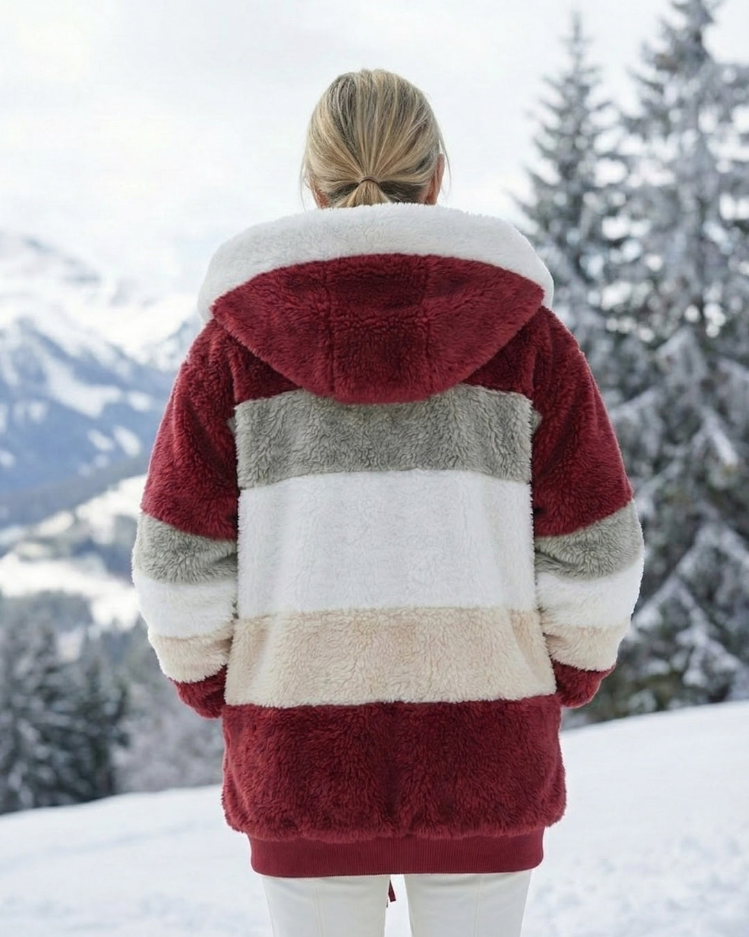 Beverley | Colorblock Plush Jacket