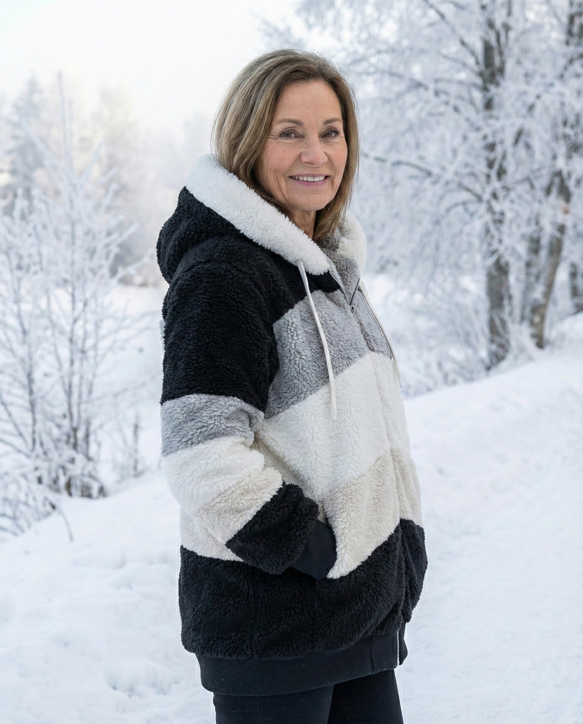 Beverley | Colorblock Plush Jacket