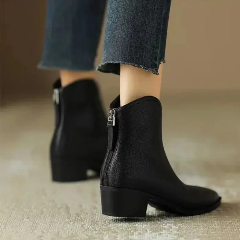Adeline | Vegan Leather Ankle Boots