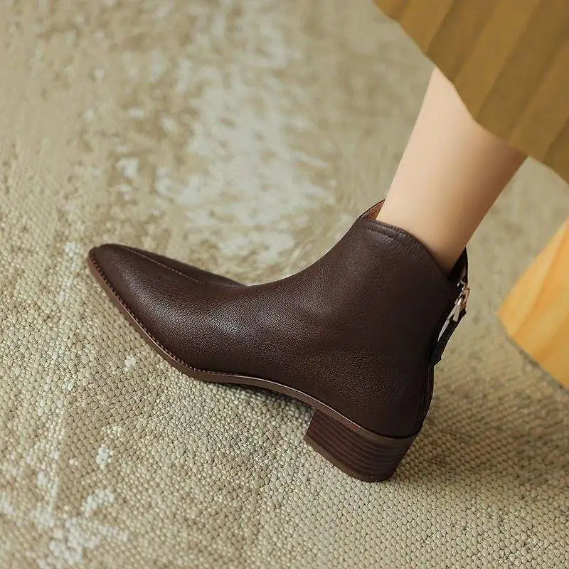 Adeline | Vegan Leather Ankle Boots