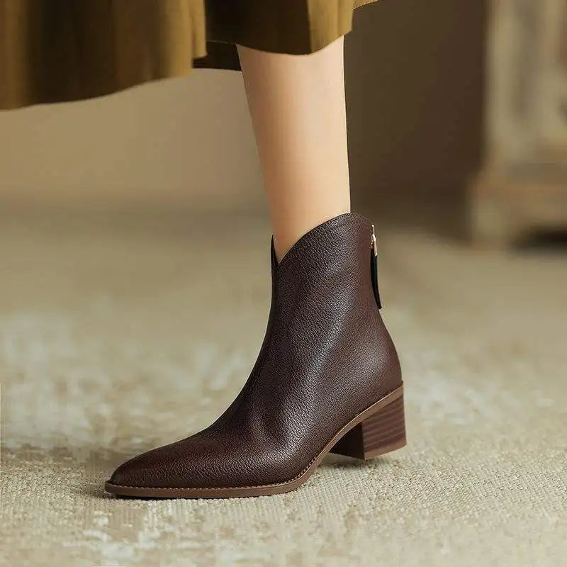 Adeline | Vegan Leather Ankle Boots