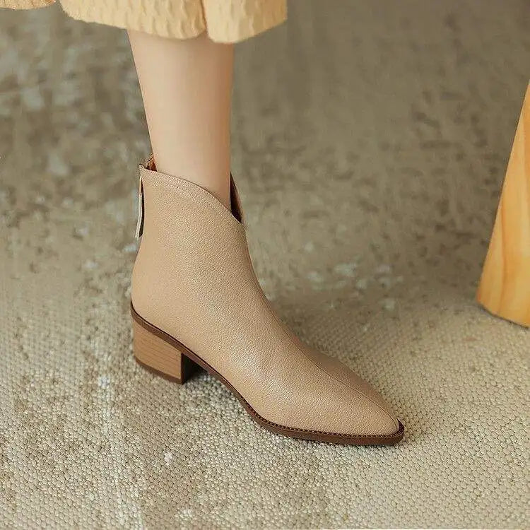 Adeline | Vegan Leather Ankle Boots