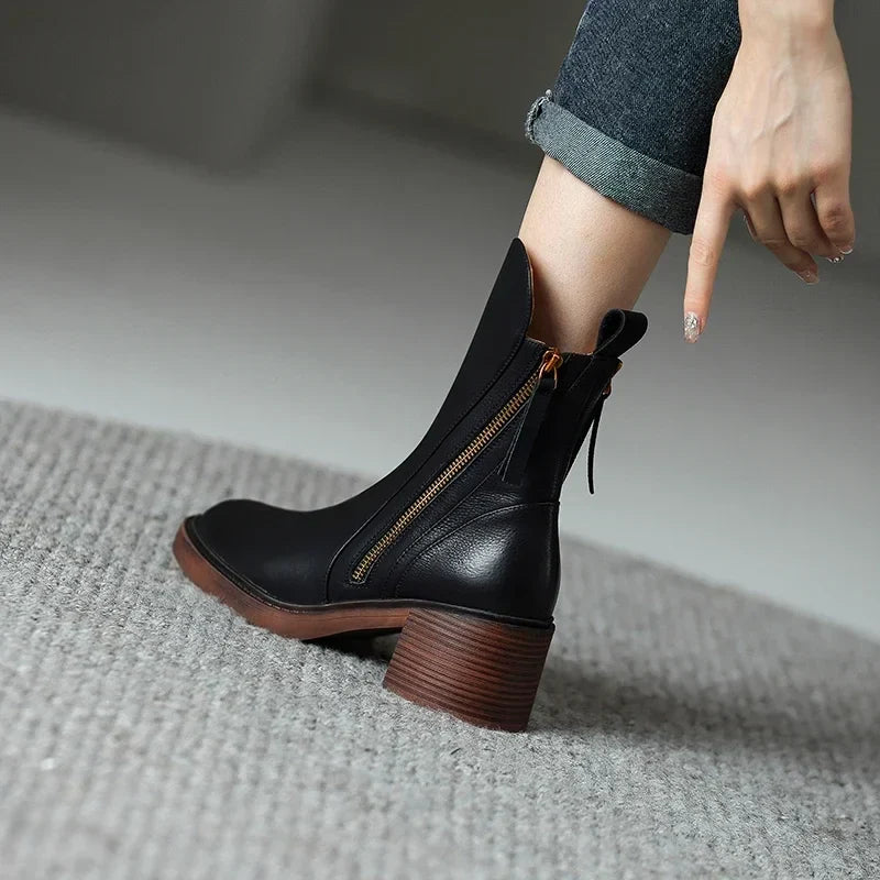 Gloria | Leather Ankle Boots