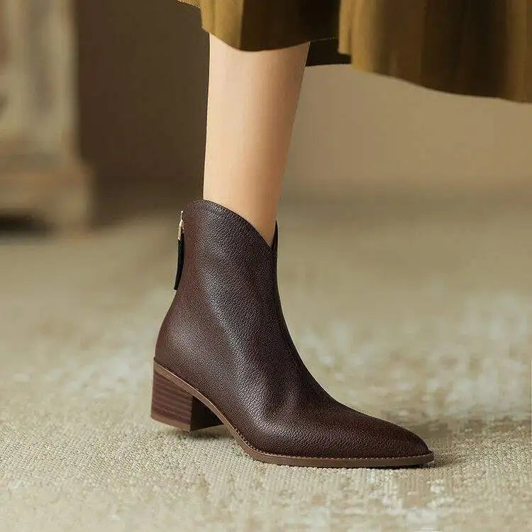 Adeline | Vegan Leather Ankle Boots