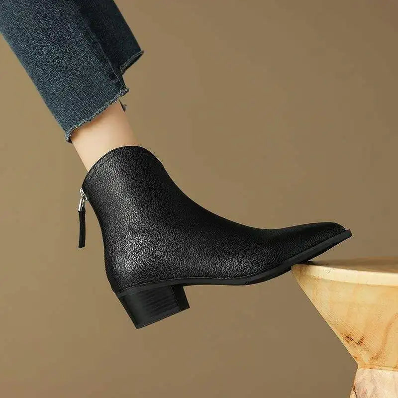Adeline | Vegan Leather Ankle Boots